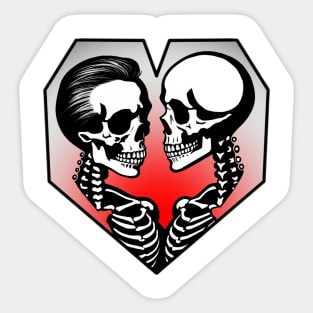 Skeletons in love Sticker